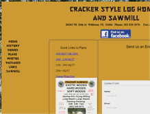 Tablet Screenshot of crackerstyleloghomes.com